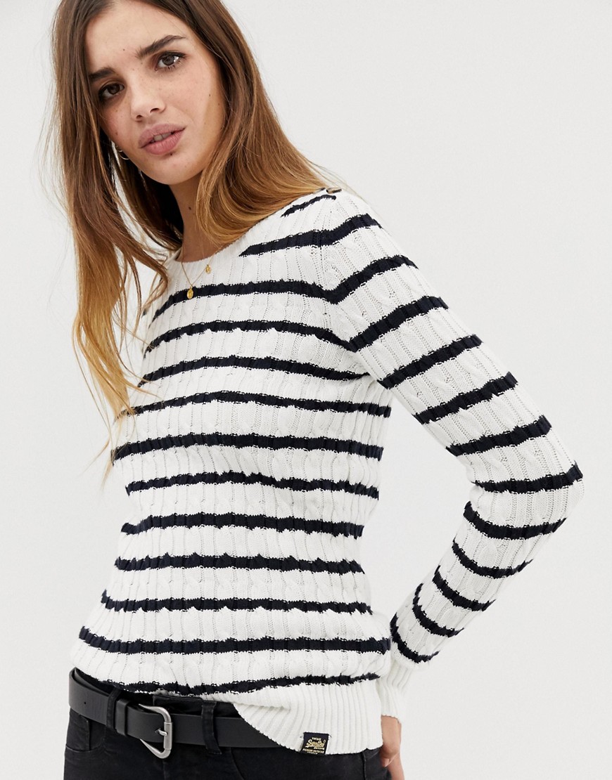 Superdry striped knit jumper