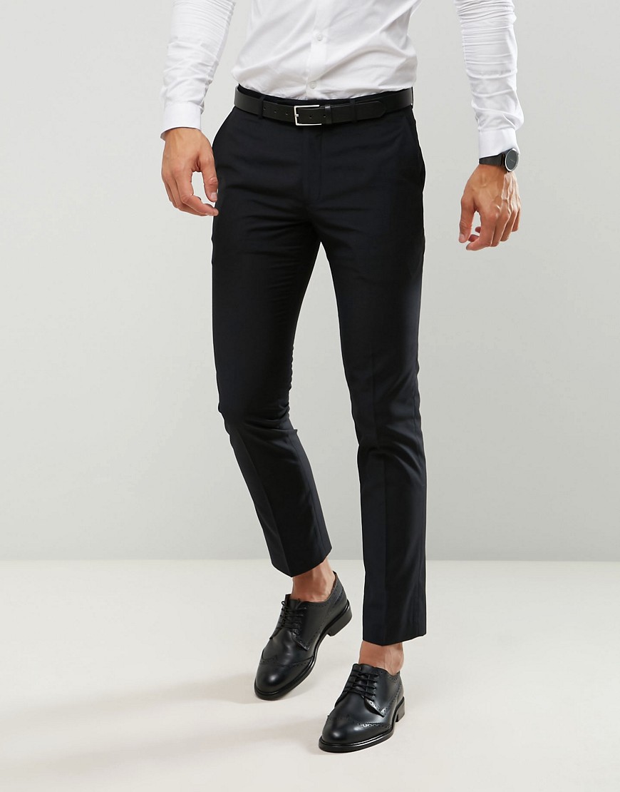 Farah Skinny Suit Trousers In Black - Black | £42.00 | Gay Times