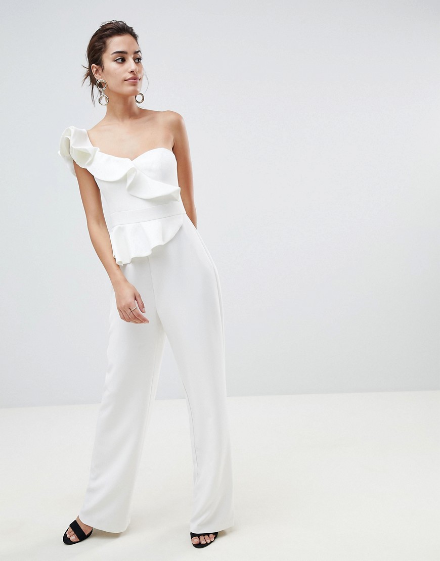Forever New Structured Ruffle Jumpsuit