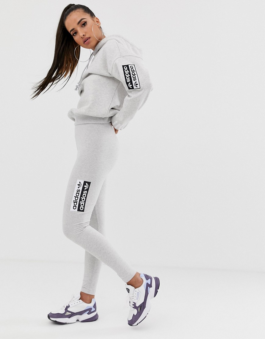 adidas Originals RYV trefoil leggings in grey