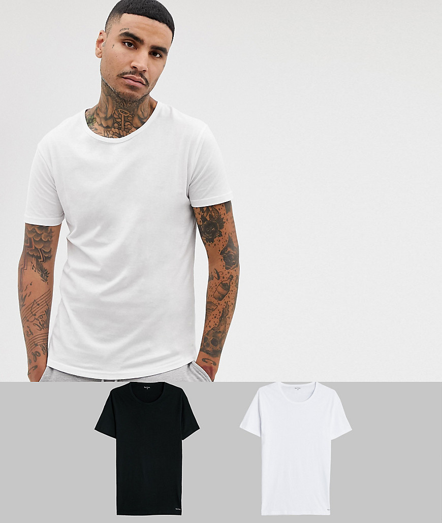 Paul Smith 2 pack lounge t-shirts in black/white