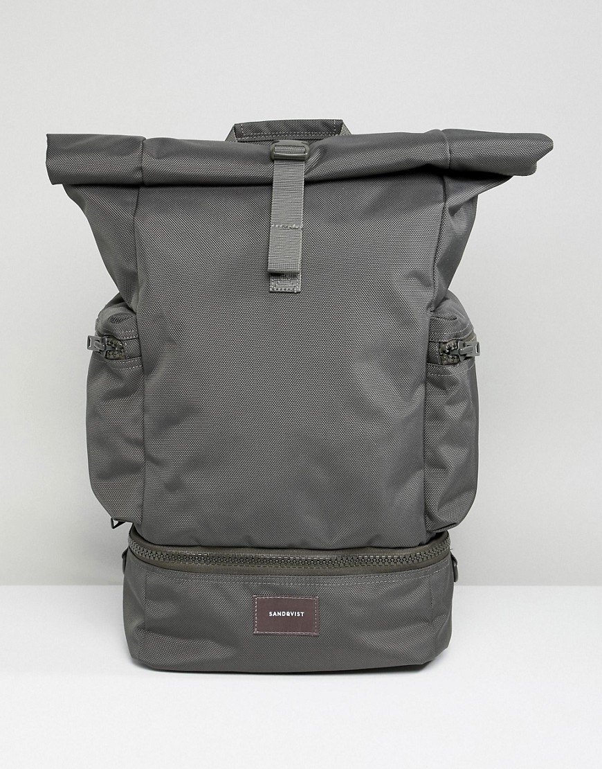 Sandqvist Verner backpack with rolltop - Green