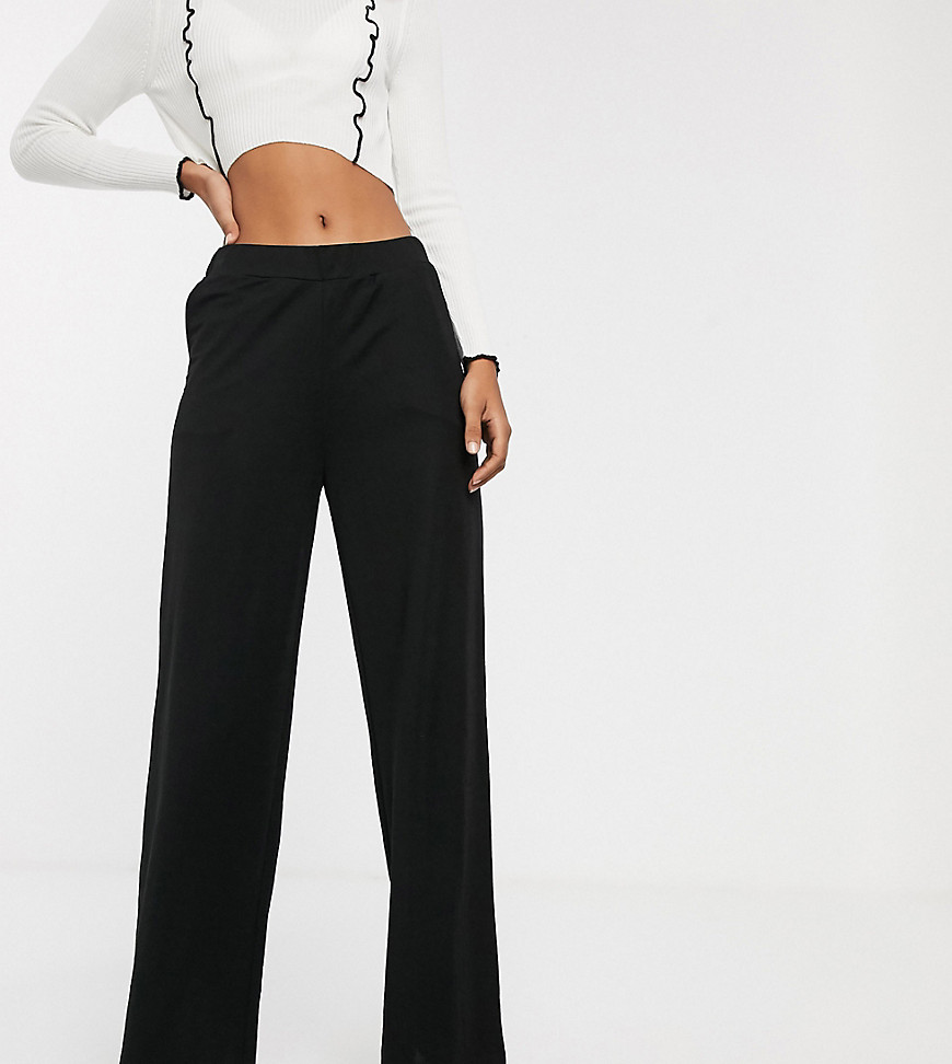 Noisy May Tall wide leg trousers in black