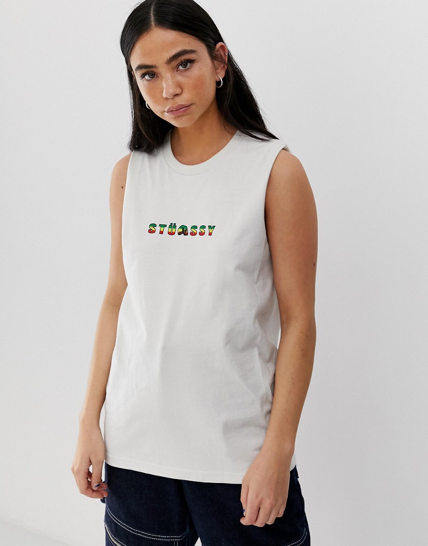 Stussy Vest With Reggae Stripe Print
