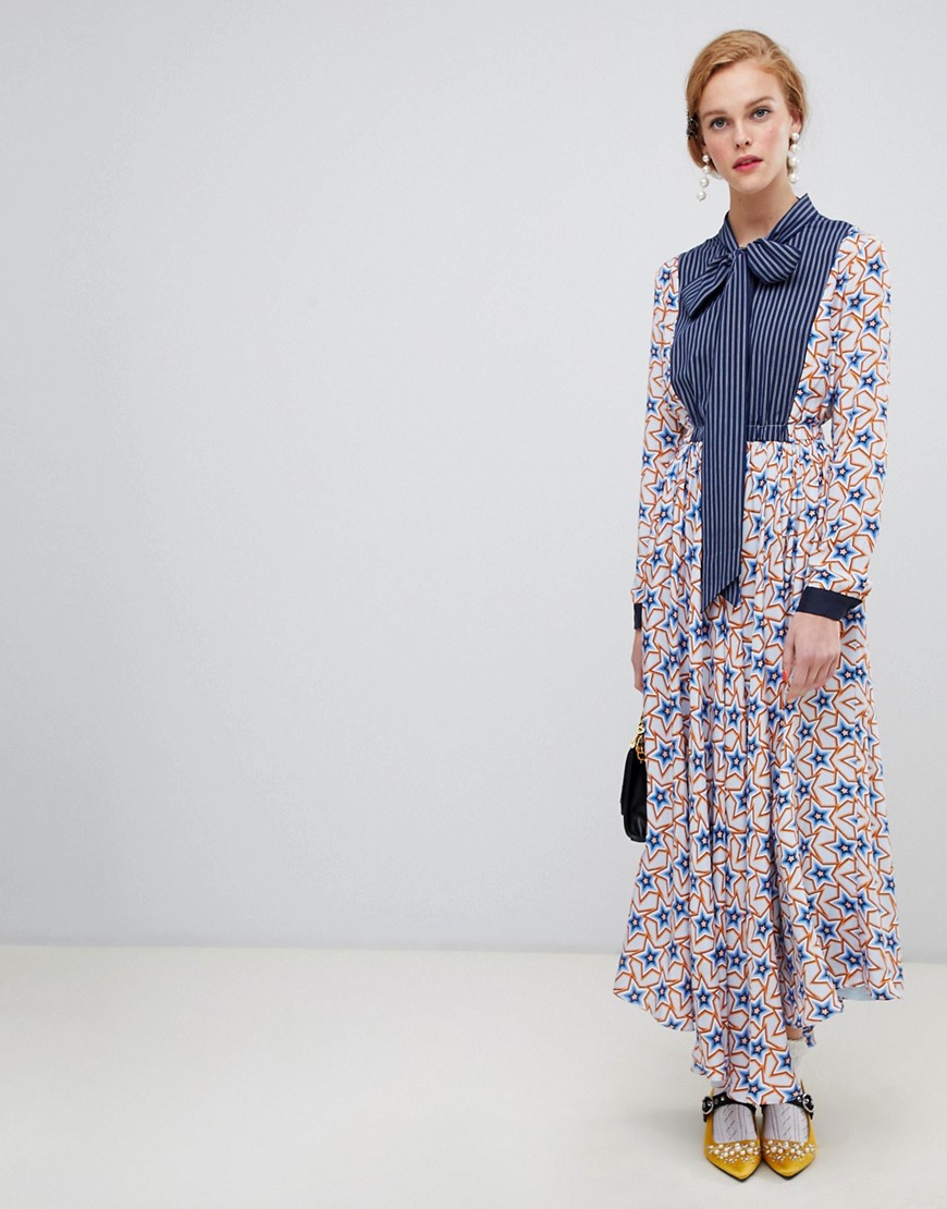 Sister Jane midaxi dress in mixed star and stripe print