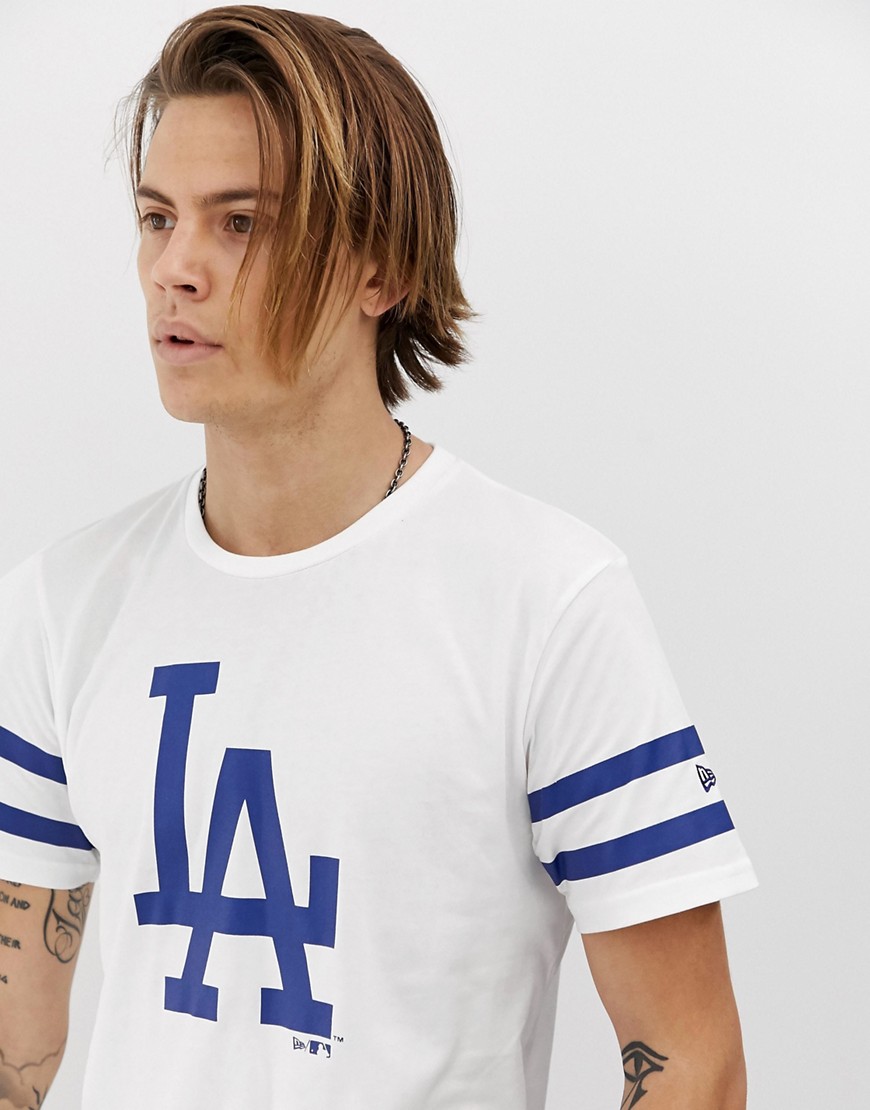 New Era MLB LA Dodgers t-shirt with large logo in white