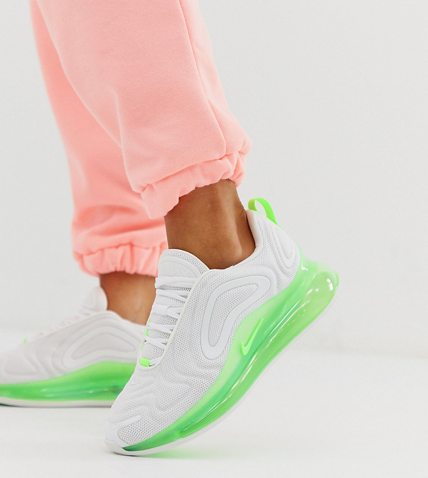 Nike white and fluro green 720 Trainers