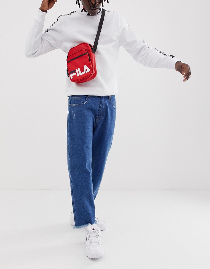 Fila London flight bag with logo in red