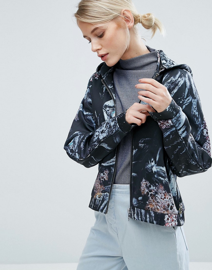 Storm & Marie Abstract Six Print Hooded Jacket - Aop