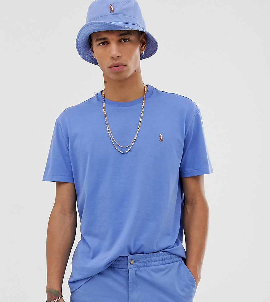 Polo Ralph Lauren Exclusive to Asos oversized multi player logo t-shirt in light blue