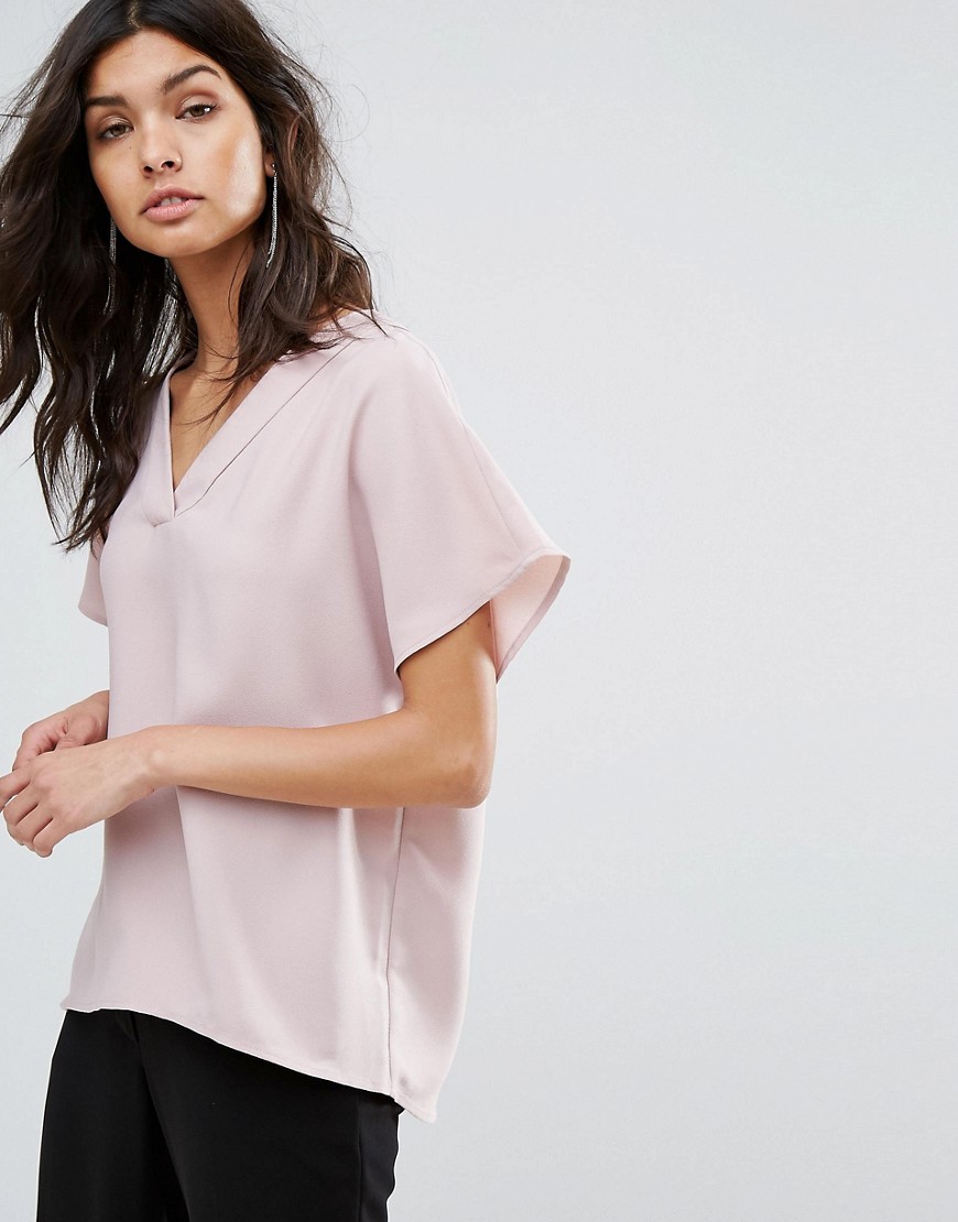 Selected Woven V-Neck Top