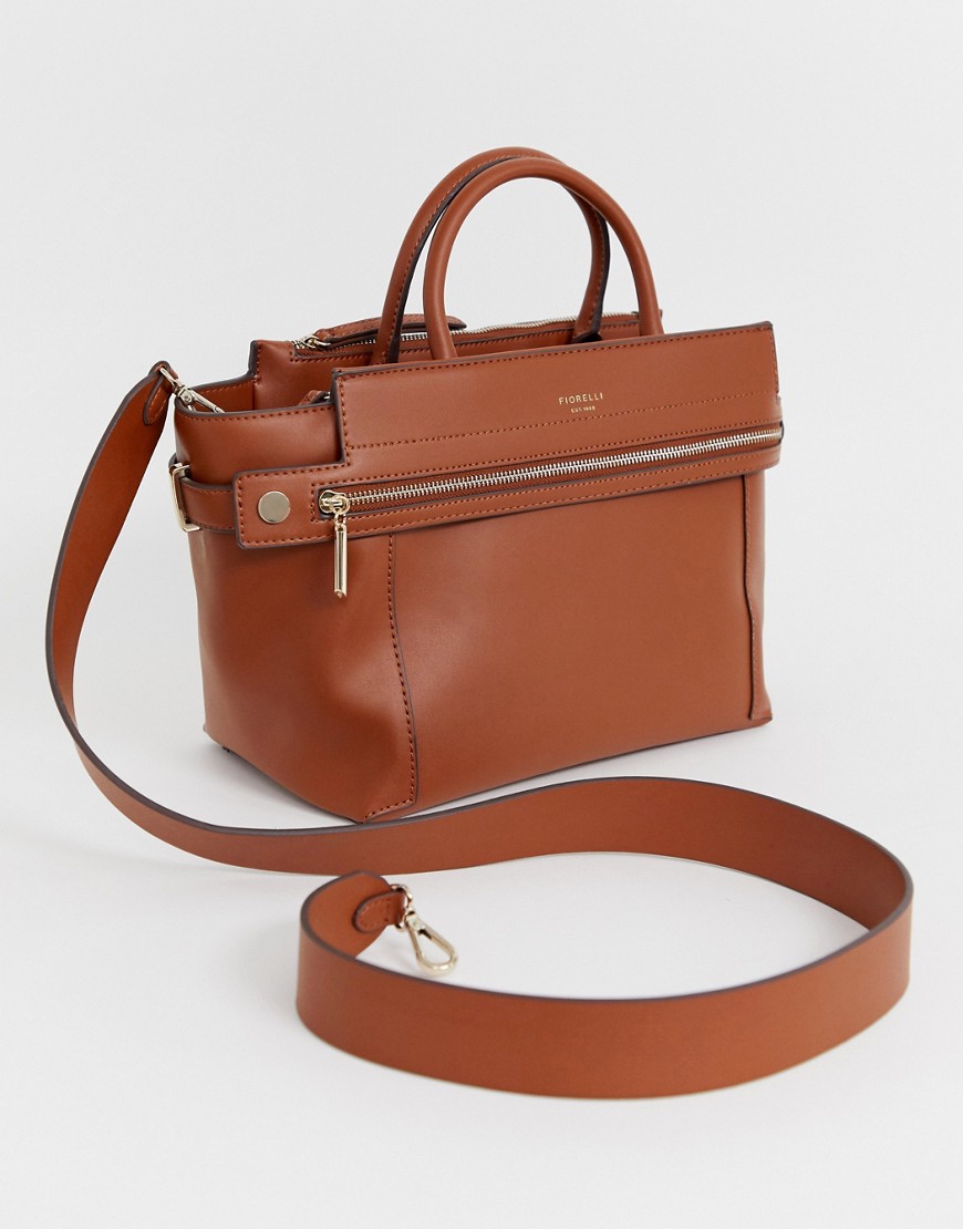 Fiorelli structured tote bag in tan with optional shoulder strap