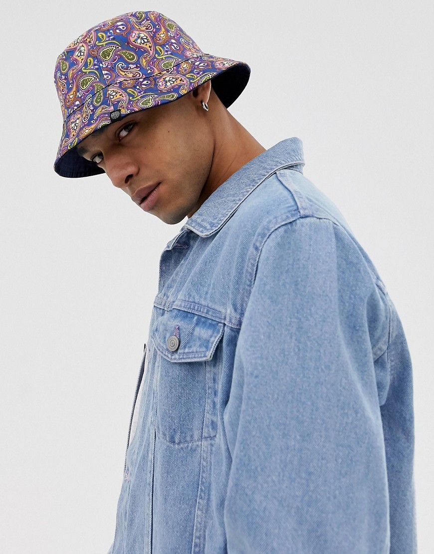 Pretty Green all over paisley print reversible bucket hat