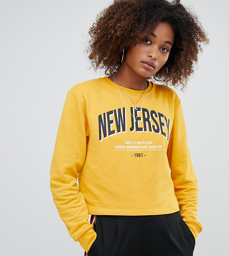 Pull&bear New Jersey sweater in yellow