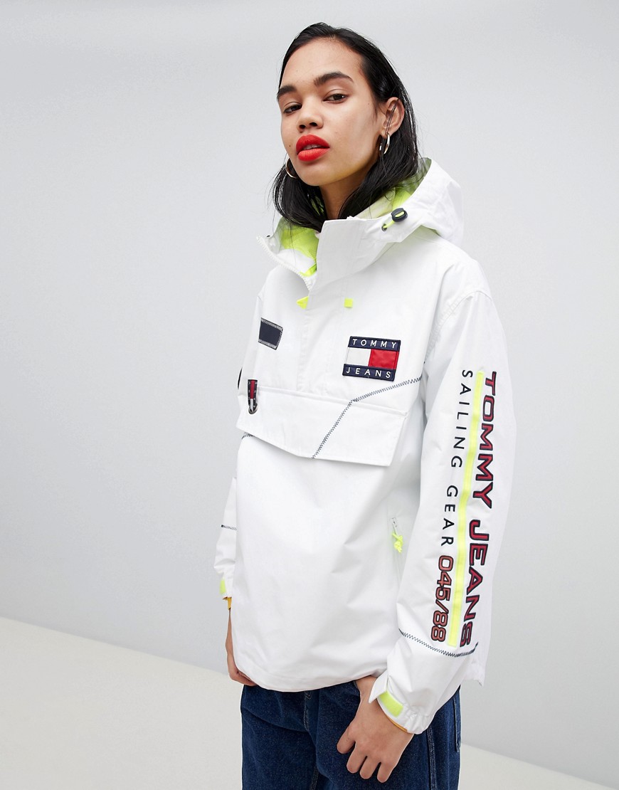 Tommy Jean 90s Capsule 5.0 Oversized Sailing Jacket - Bright white