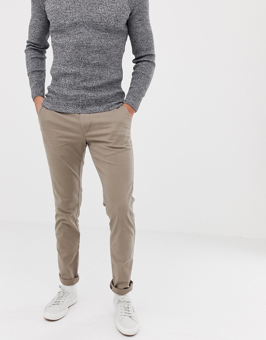 United Colors Of Benetton slim fit chinos with stretch in beige - Beige