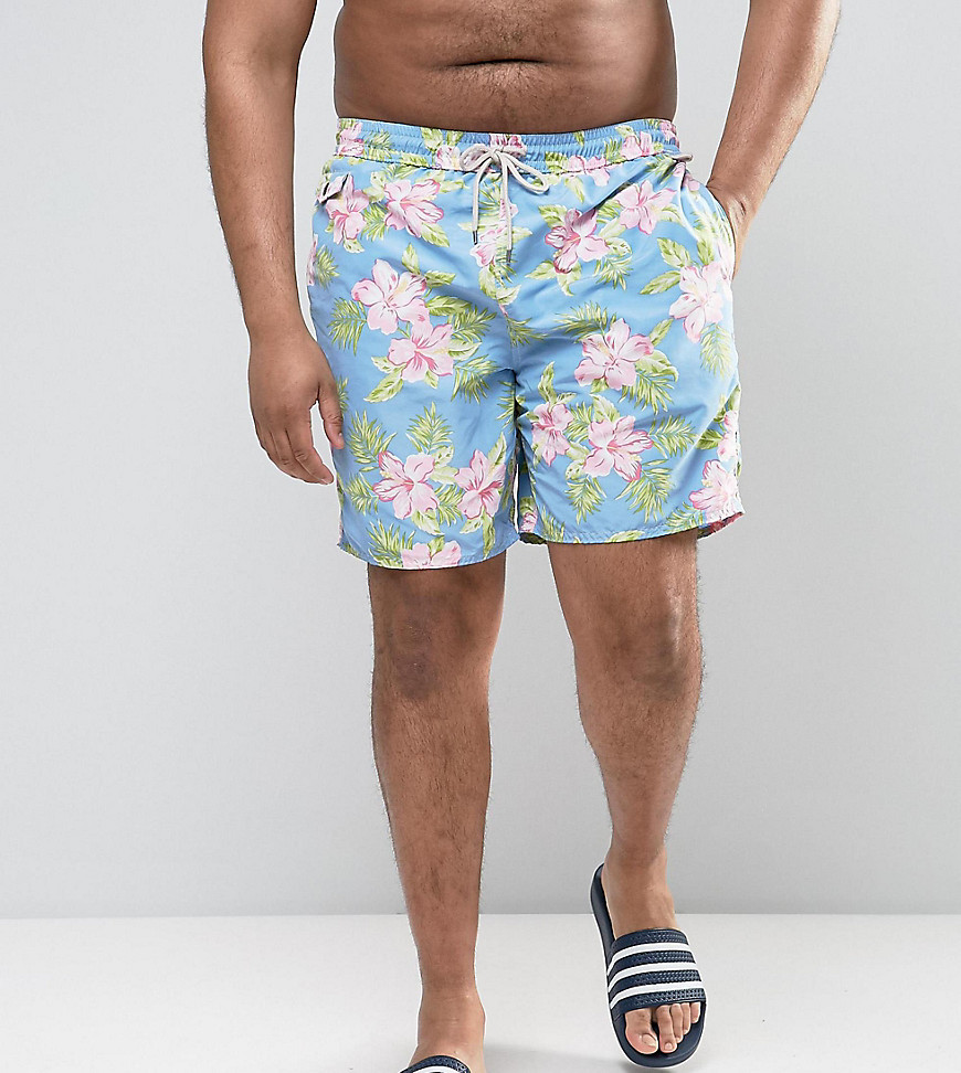 Polo Ralph Lauren Big & Tall Floral Swim Shorts In Blue - Pastel floral