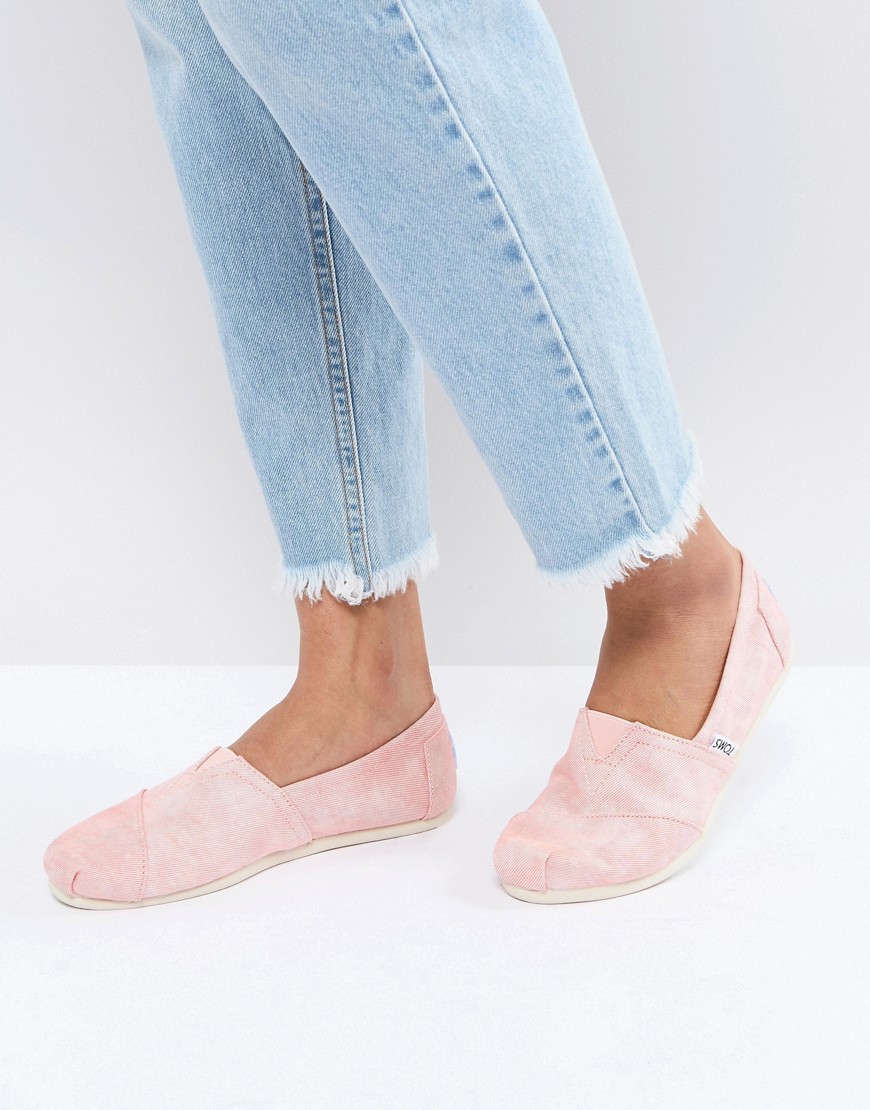 TOMS Coral Washed Twill Shoes - Washed coral