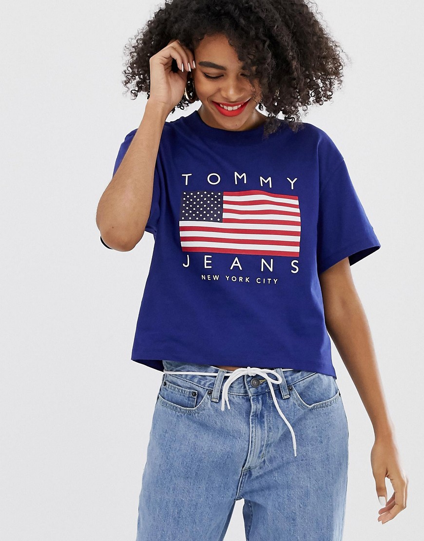 Tommy Jeans US flag logo boxy t-shirt