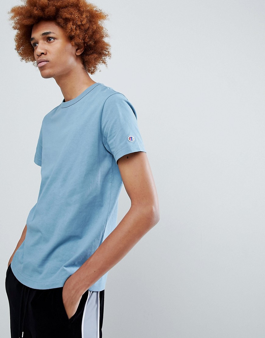 Champion T-Shirt With Small Logo In Blue - Blue