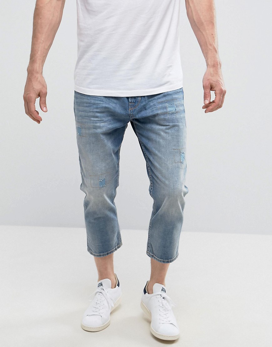 Celio Jeans in Cropped Tapered Fit with Patches