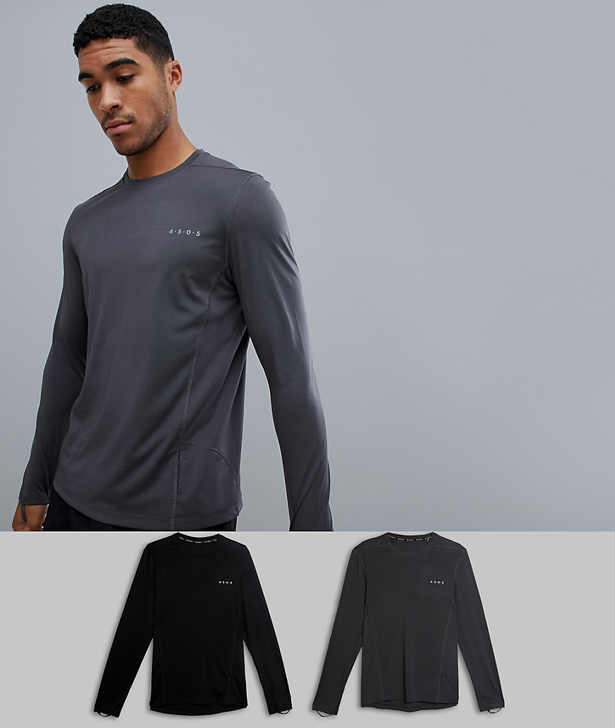 ASOS 4505 training long sleeve t-shirt with quick dry 2 pack save