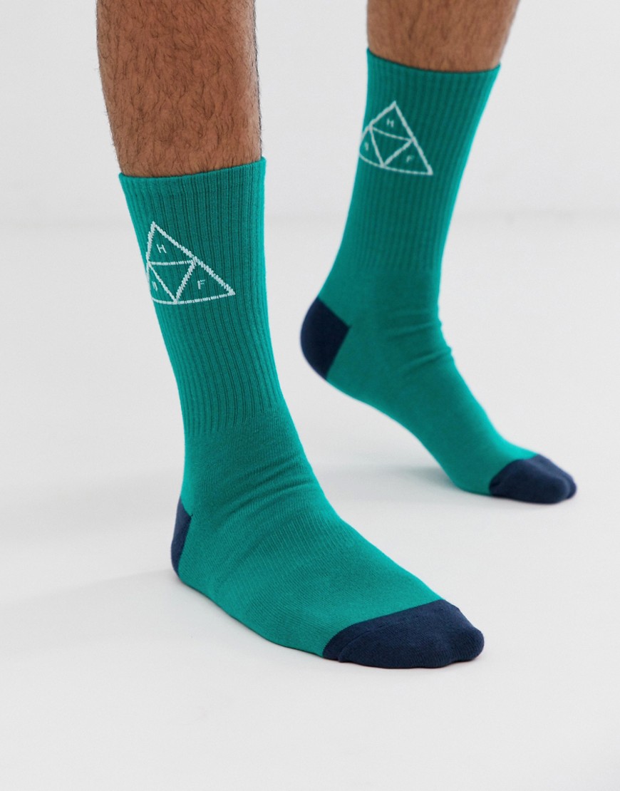 HUF Triple Triangle socks in green