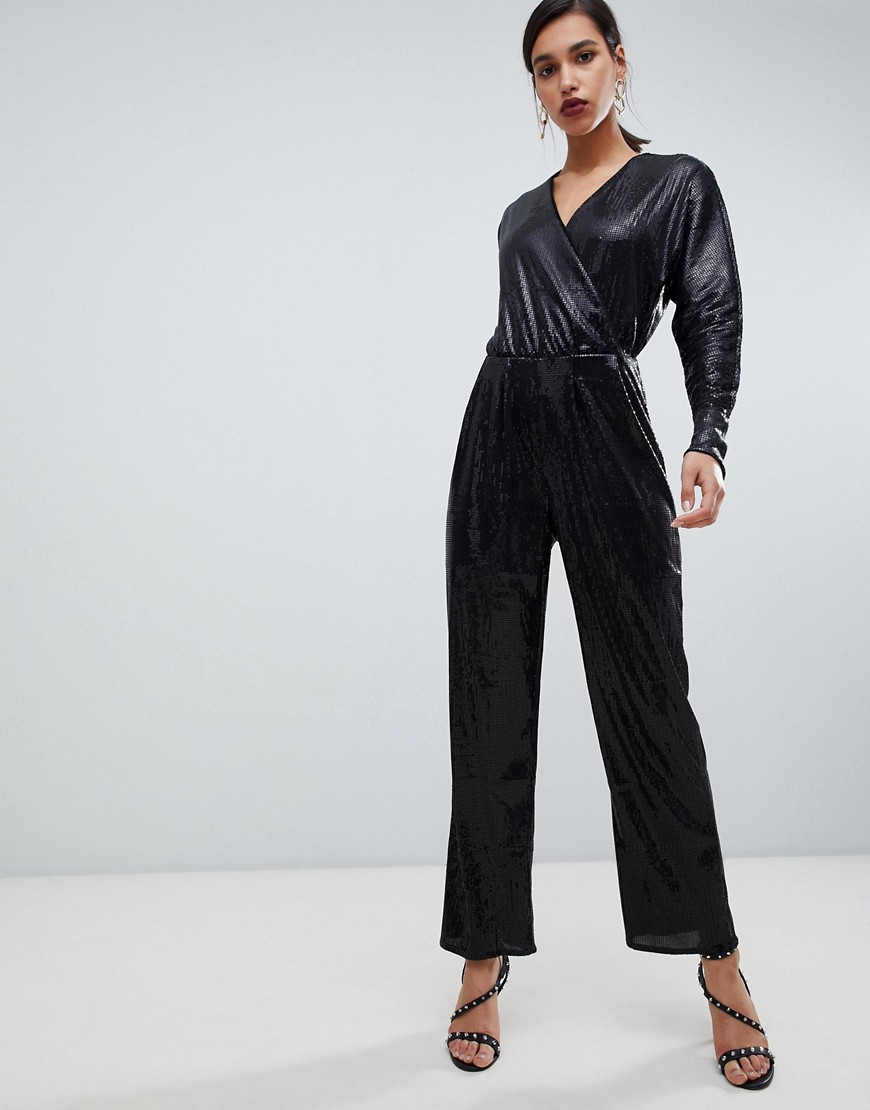 Y.A.S all over sequin wideleg jumpsuit