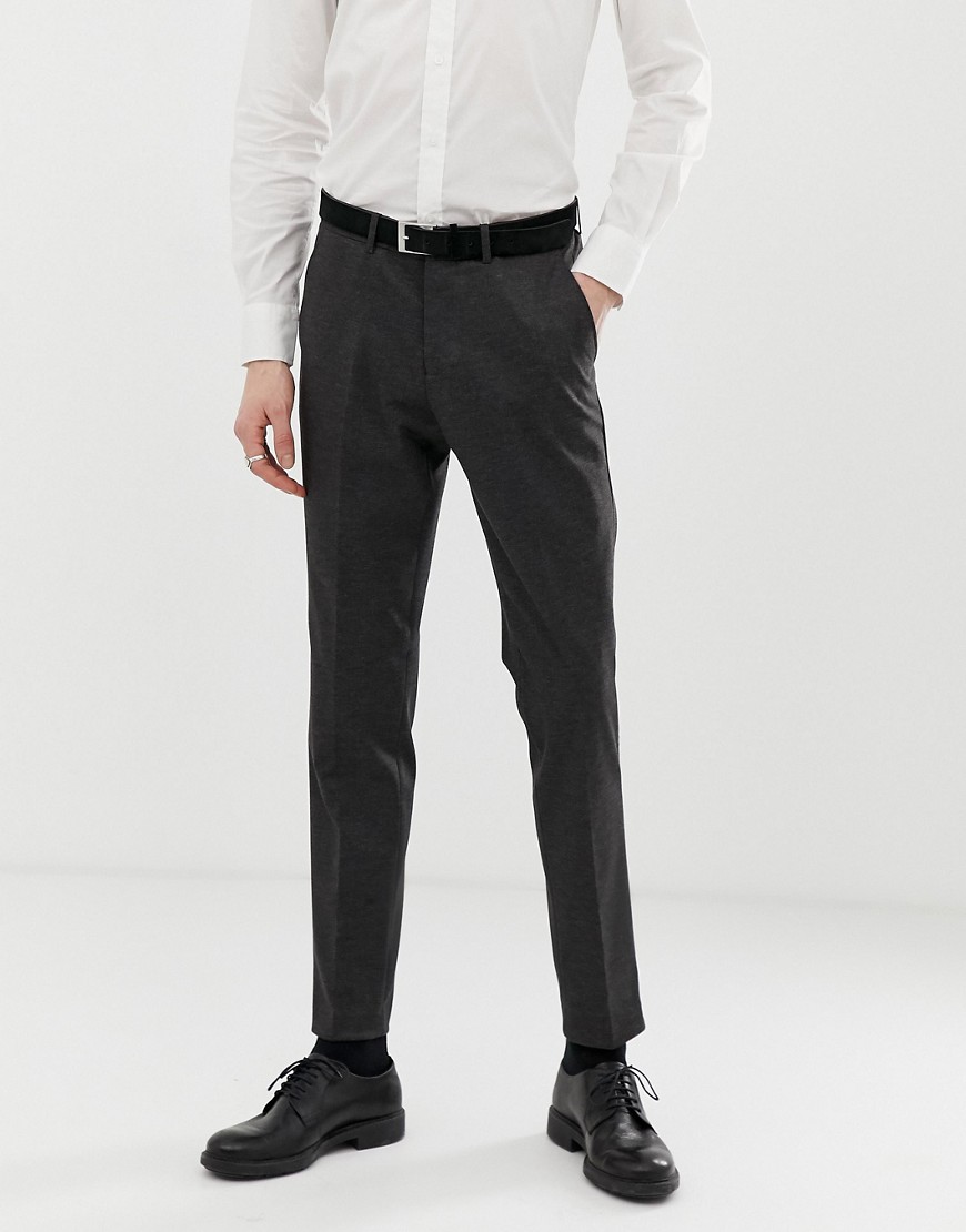 Lindbergh knitted suit trouser in grey