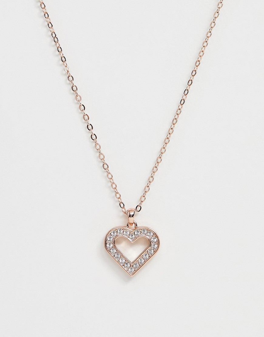 Ted Baker Evaniar Rose Gold Plated Heart Pendant Necklace