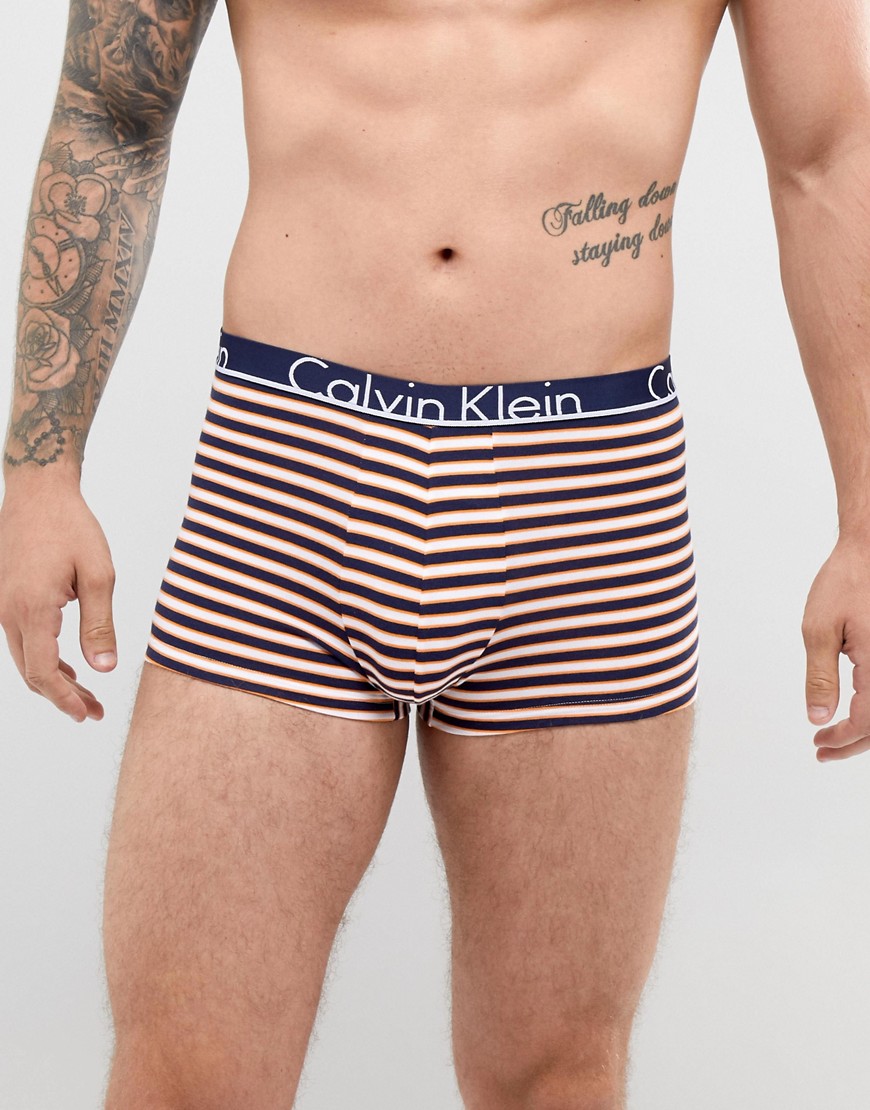 Calvin Klein Stripe Trunks ID Cotton - Navy
