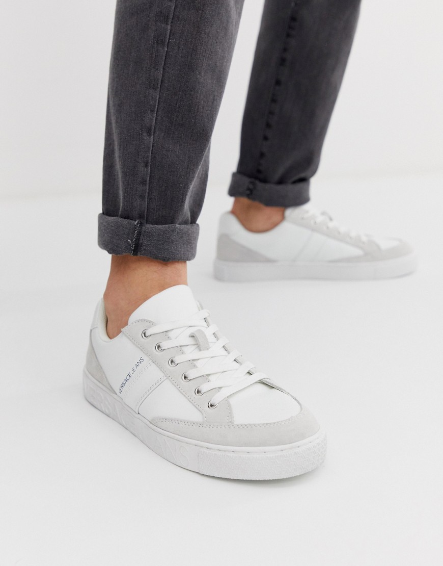 Versace Jeans trainers with logo in white
