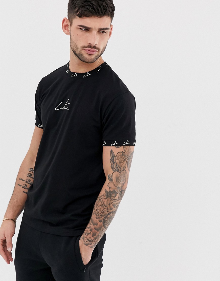 The Couture Club rib t-shirt with signature logo