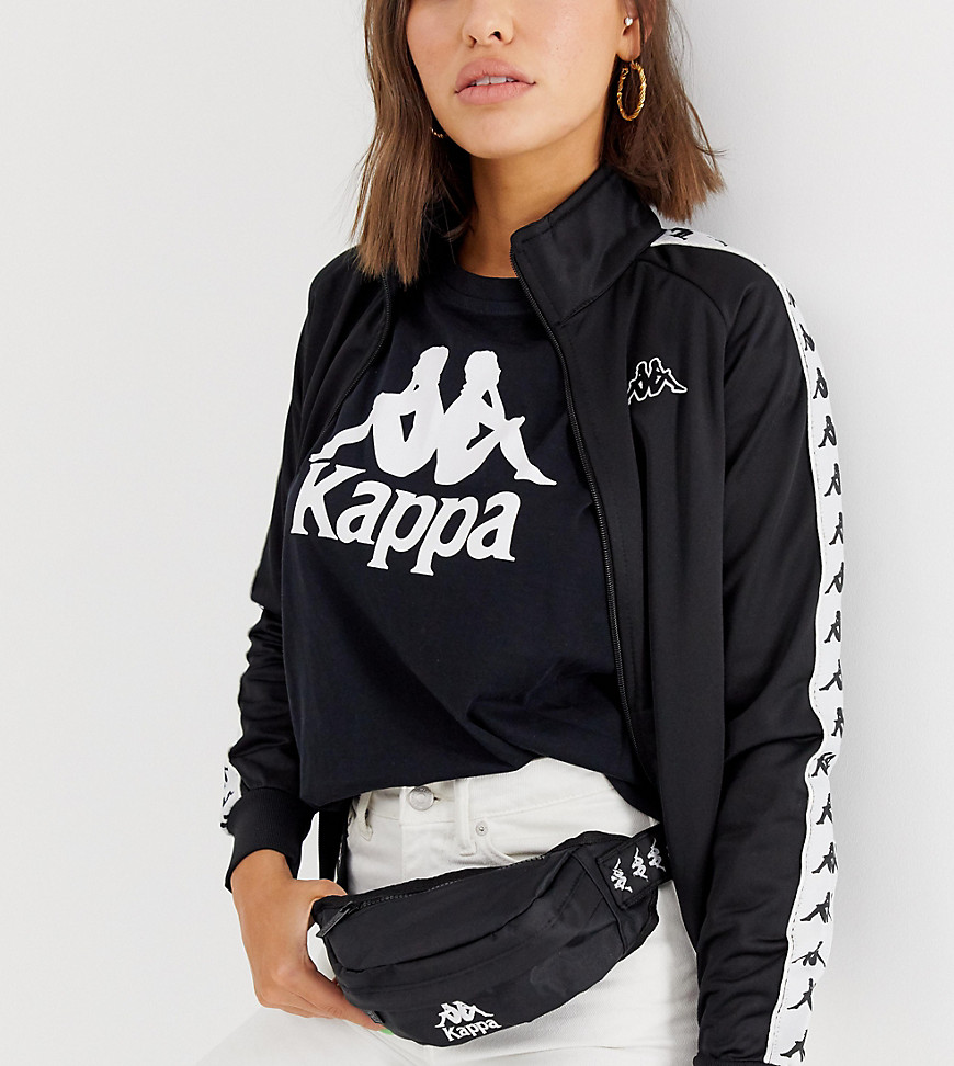 Kappa Authentic Anais logo strap bumbag in black
