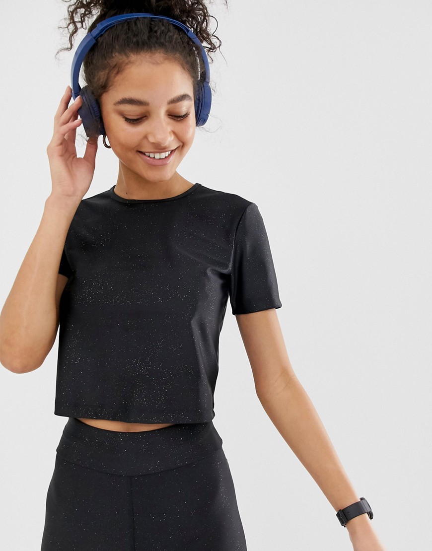 ASOS 4505 t-shirt in sparkly texture
