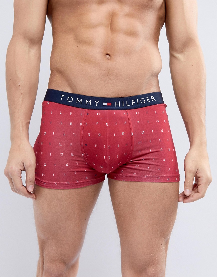 Tommy Hilfiger Trunks Valentines All Over Logo in Red - Scooter
