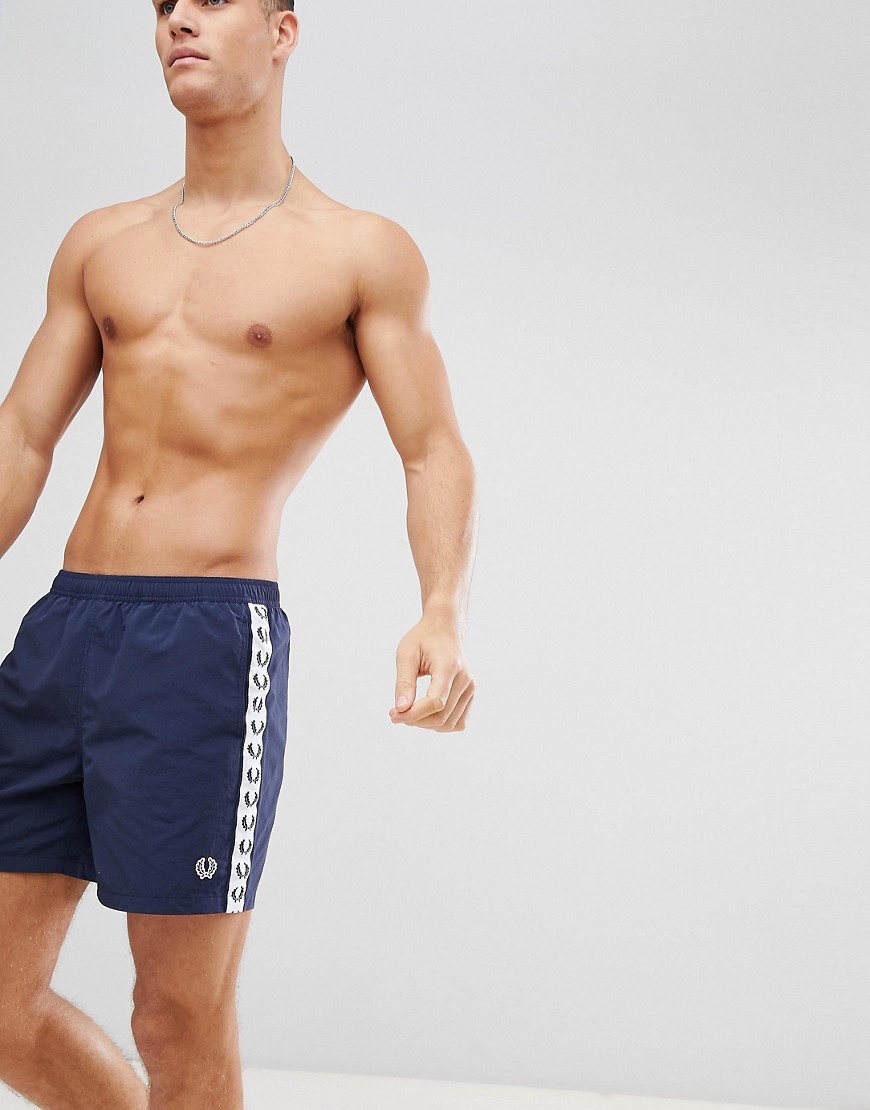 Fred Perry Sports Authentic taped swimshorts in navy