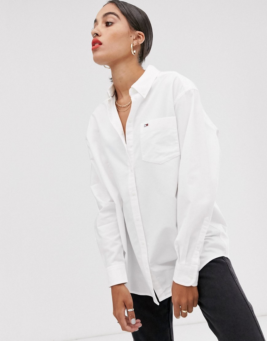 Tommy Jeans organic classic white shirt