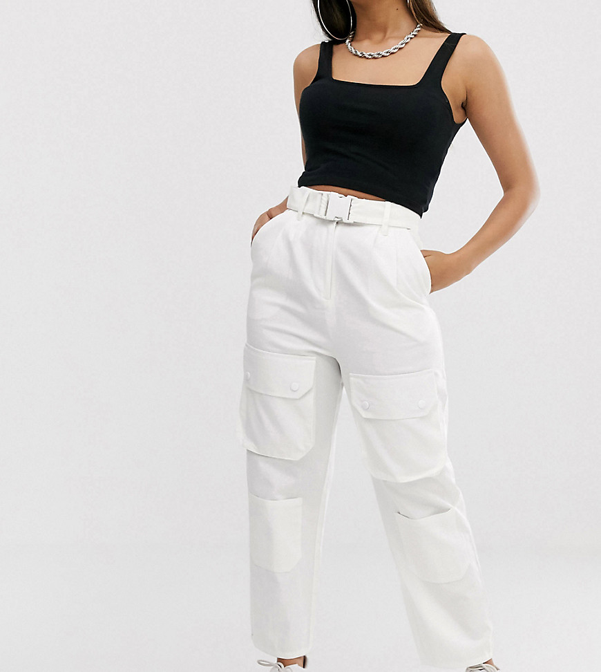 COLLUSION Petite high waisted pocket trousers