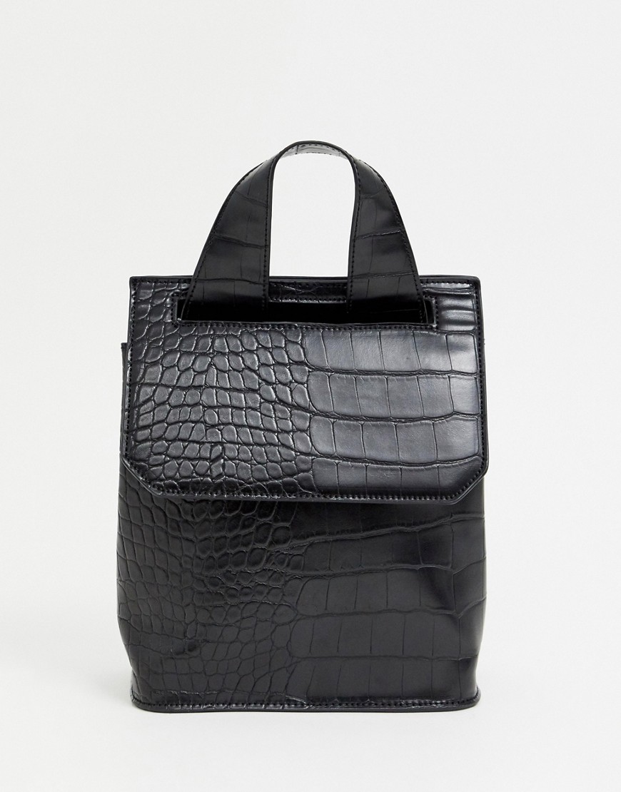 ASOS DESIGN mini croc backpack