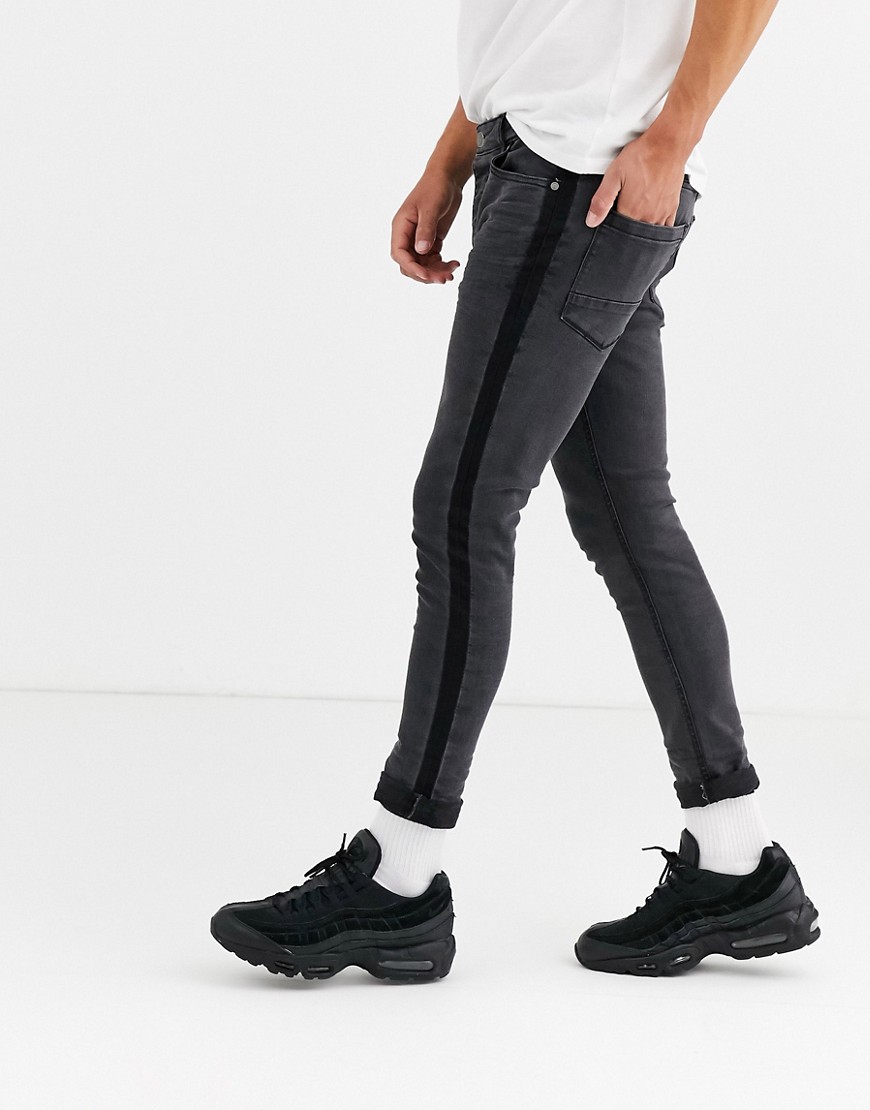 Brave Soul skinny fit side stripe jeans