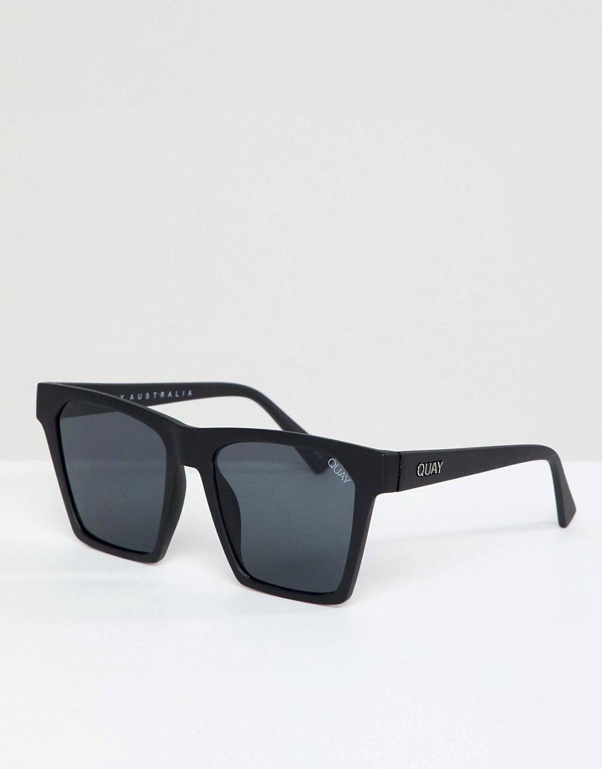 Черные квадратные солнцезащитные очки Quay Australia Аlright - Черный 