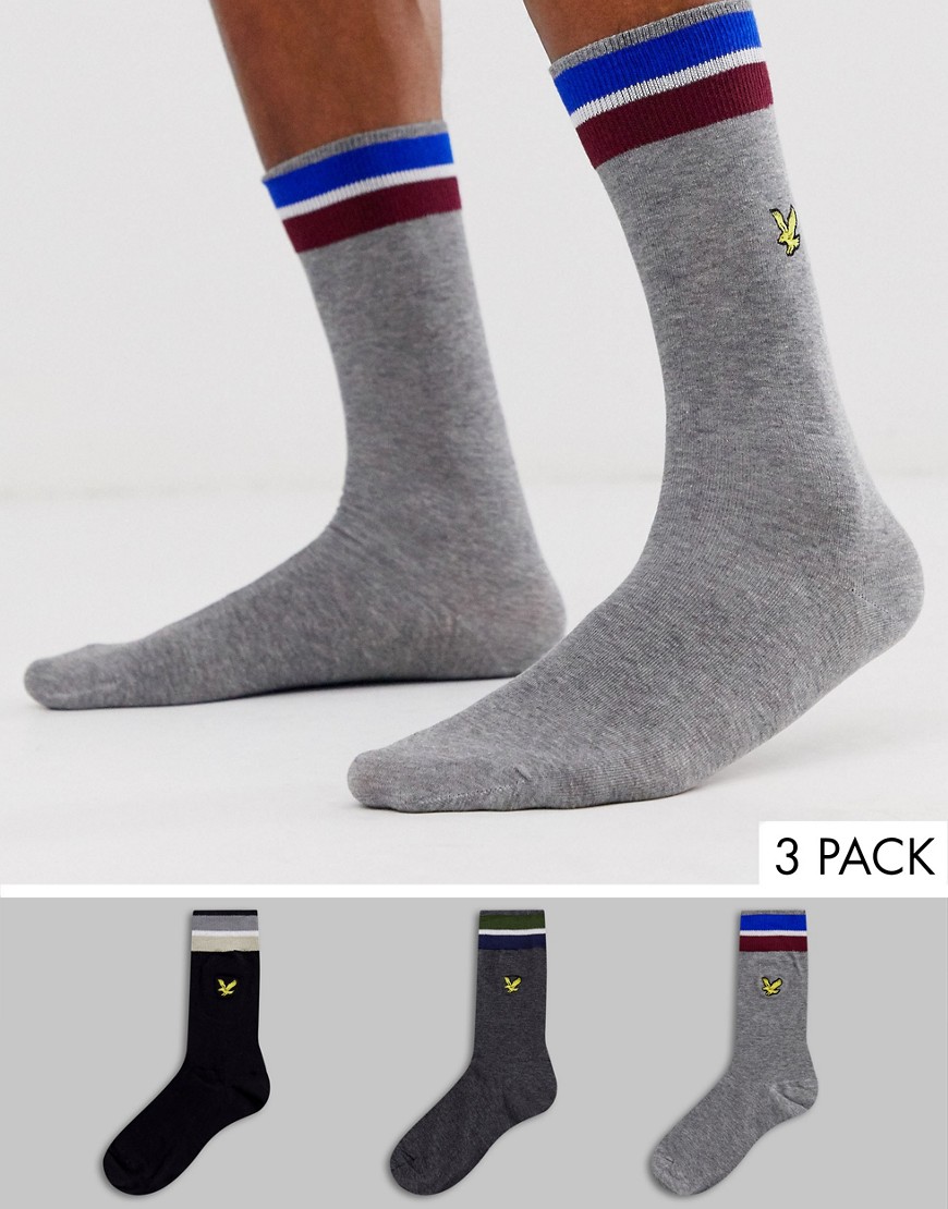 Lyle & Scott 3 Pack Solid Socks