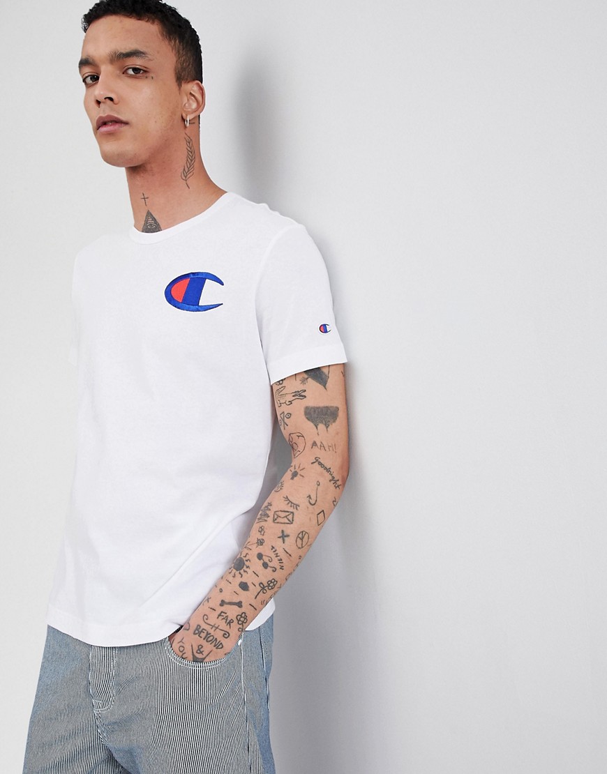 Champion T-Shirt With Chest Logo In White - White