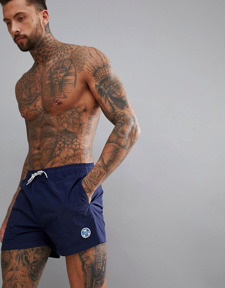 North Sails Volley Swim Short With Logo In Navy