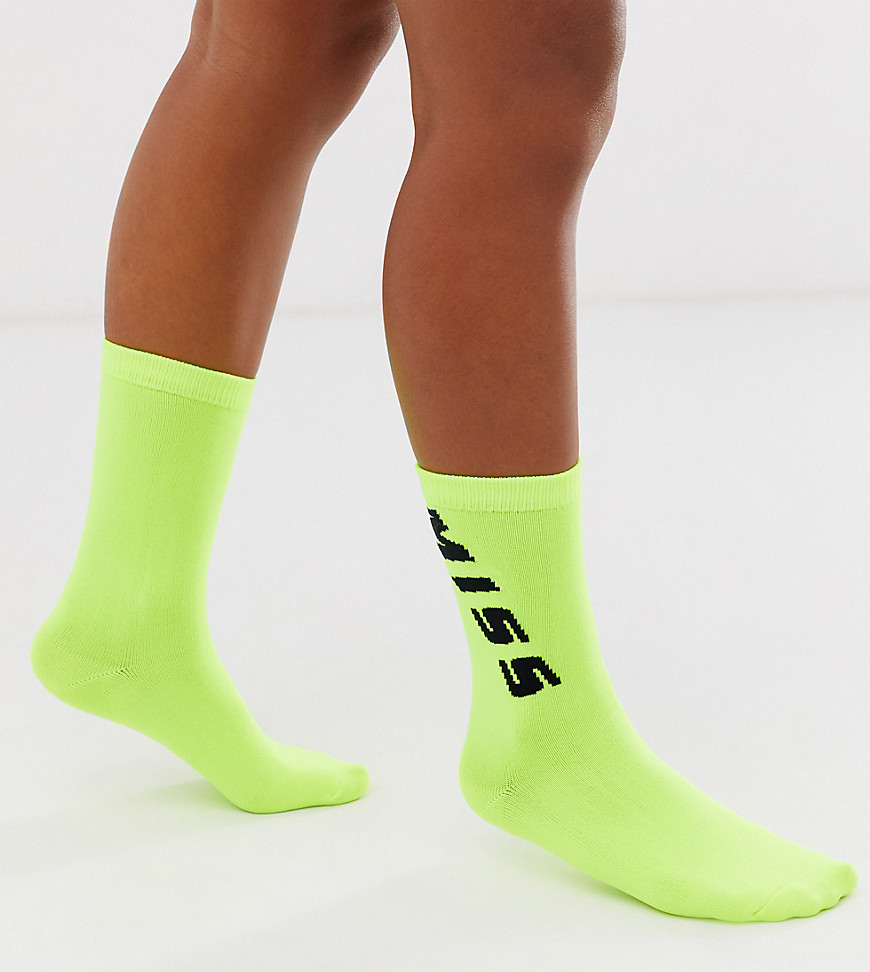 Miss Sixty neon logo sock