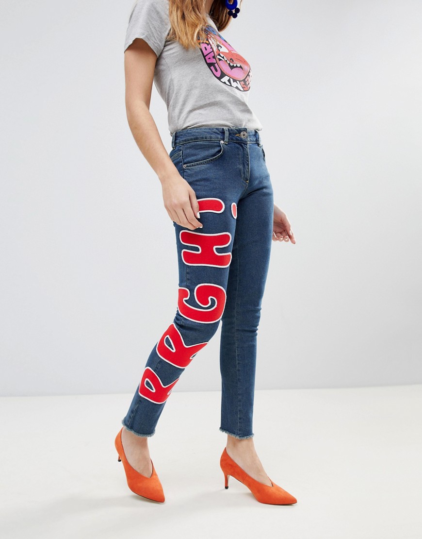 House Of Holland Looney Toones Woody Patch Skinny Jeans