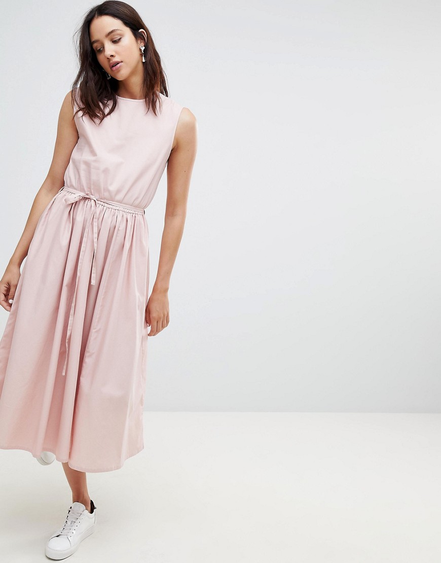 Kowtow Dance with Me Organic Cotton Pinafore Dress - Rose