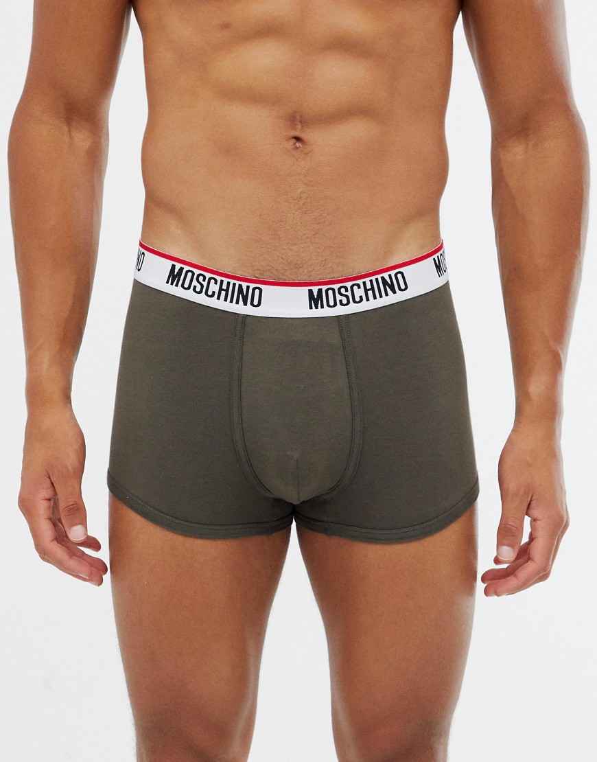 Moschino jersey stretch trunks in khaki
