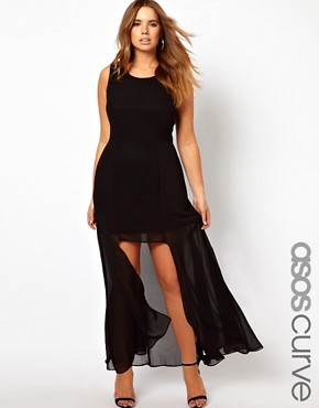 Image 1 of ASOS CURVE Maxi Dress With Step Hem